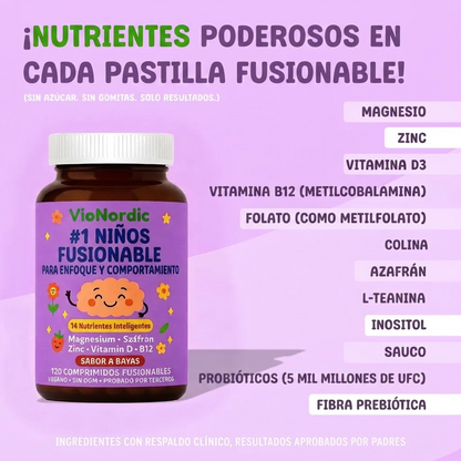 Tabletas Masticables para niños.