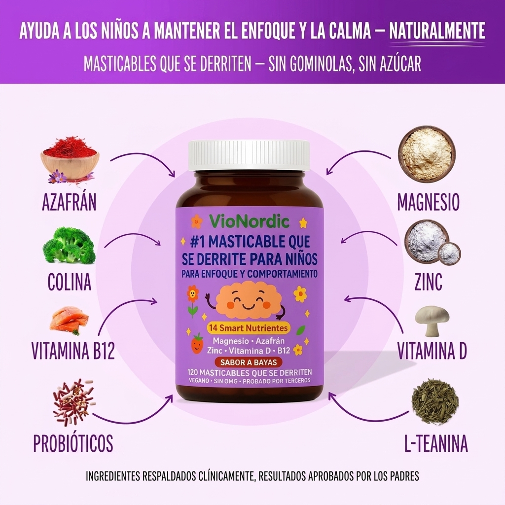 Tabletas Masticables para niños.